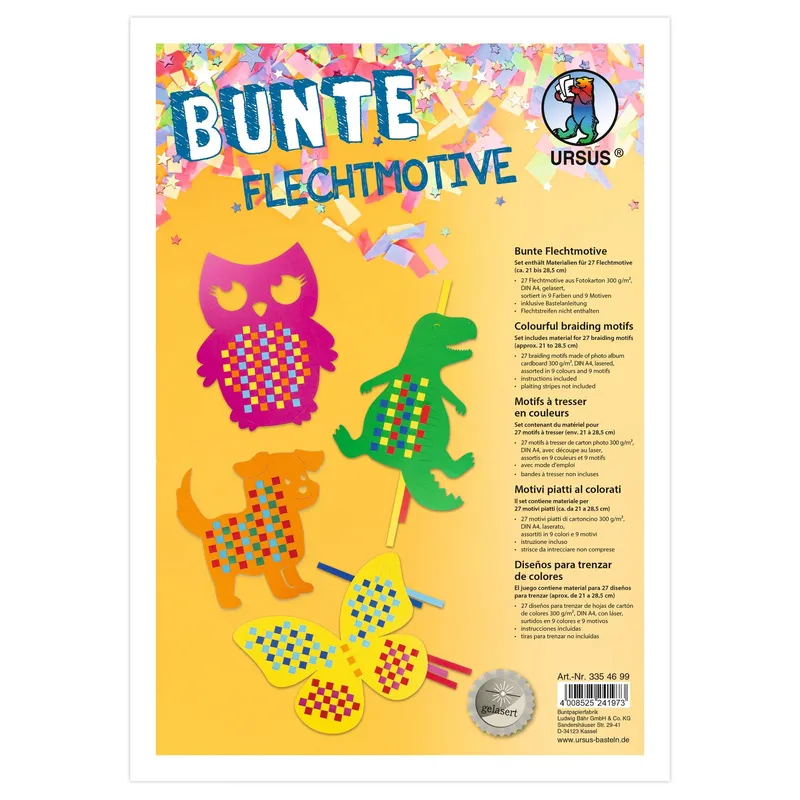 Bastelset Bunte Flechtmotive