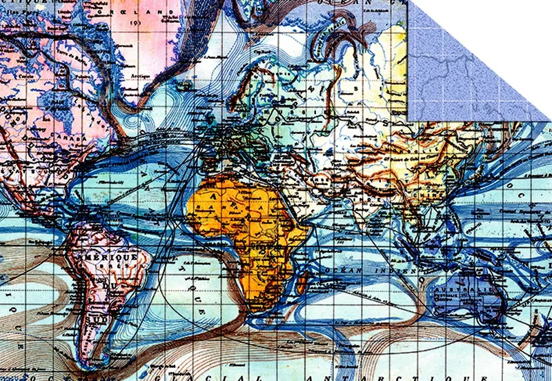 Fotokarton "Maps" 22,7 x 32,7 cm - 10 Blatt