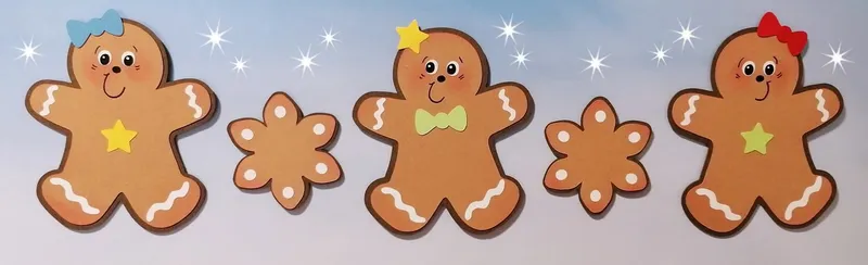 Pfefferkuchen-Männchen aus Bastelpapier