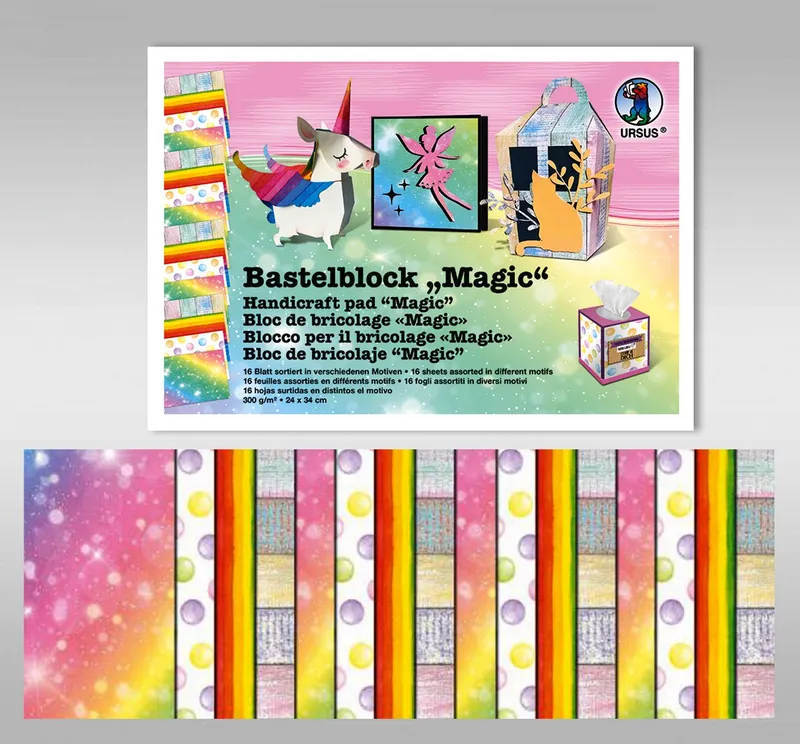 Bastelblock "Magie" 24 x 34 cm - 16 Blatt