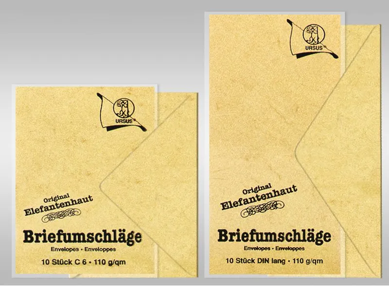 Briefumschläge DIN lang Elefantenhaut 110 g/qm - 10 Stück