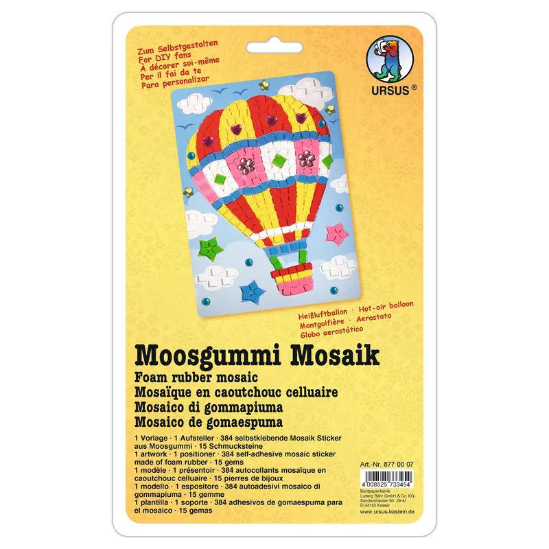Moosgummi Mosaik "Heißluftballon"