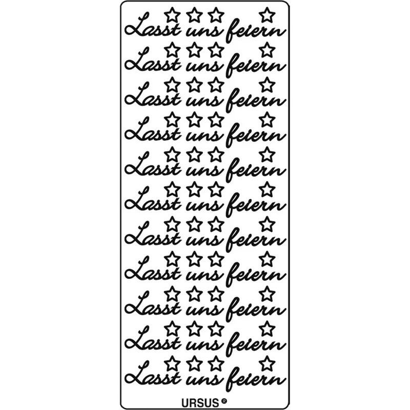 Kreativ Sticker "Lasst uns feiern" silber