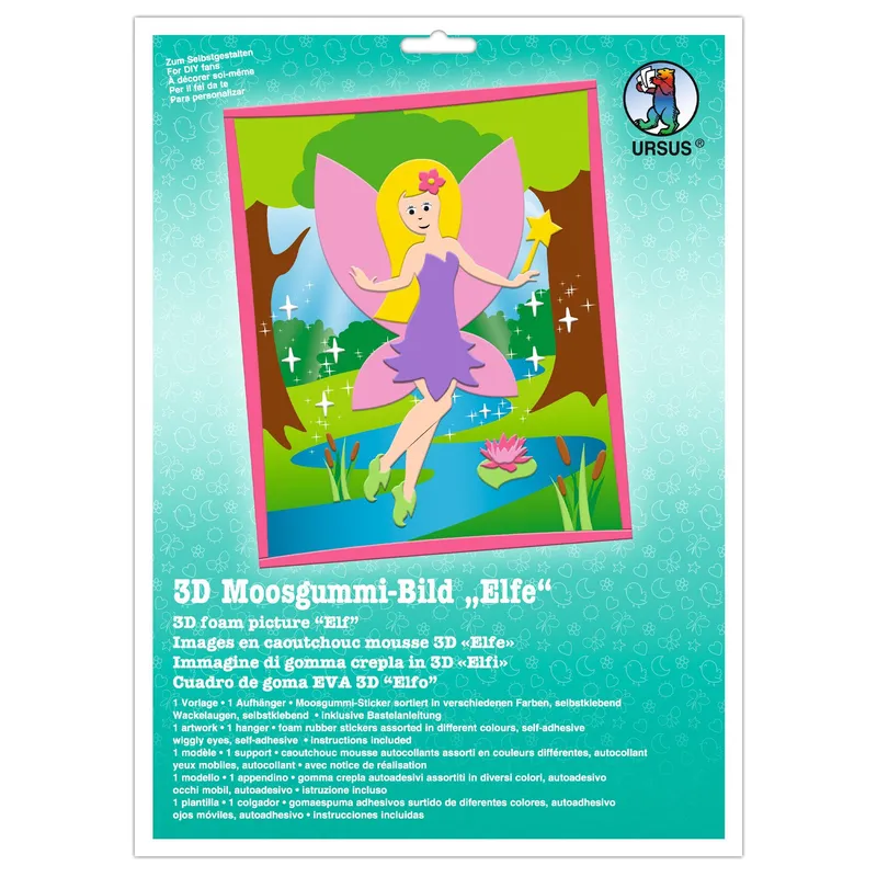 3D-Moosgummi-Bild "Elfe"