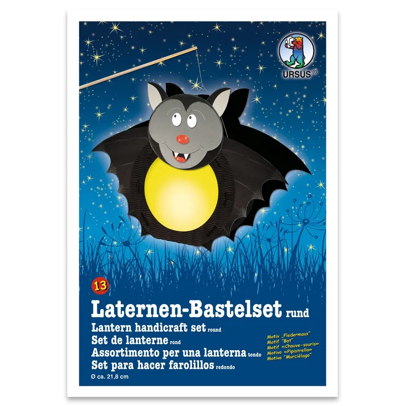 Laternen-Bastelset "Fledermaus" rund 13