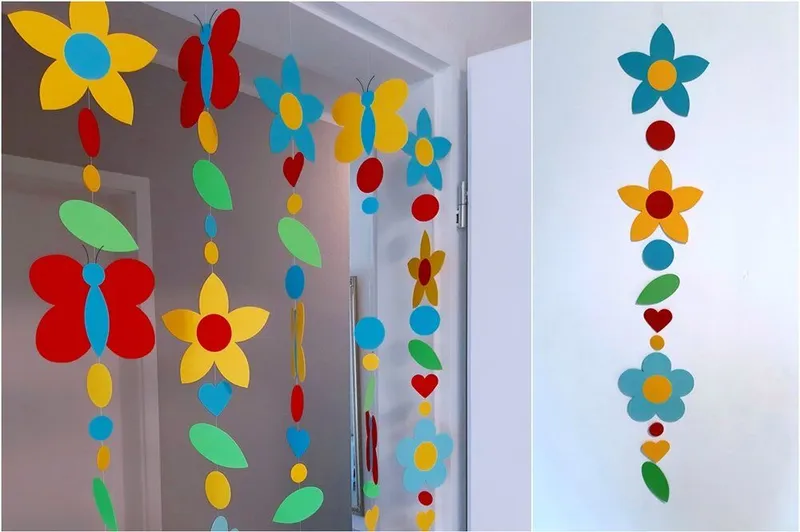 Türvorhang Blumenketten