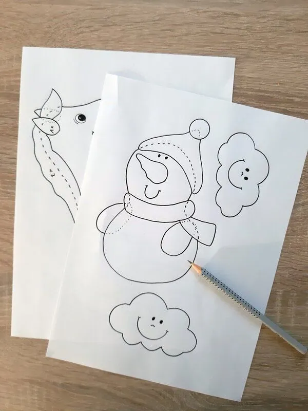 Vorlagebogen zum Übertragen auf Papier