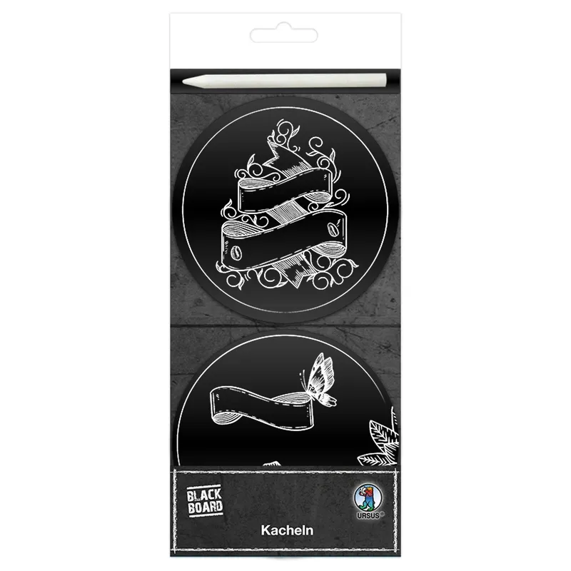 Tafelfolie Kacheln Blackboard ø ca. 10 cm, einseitig bedruckt