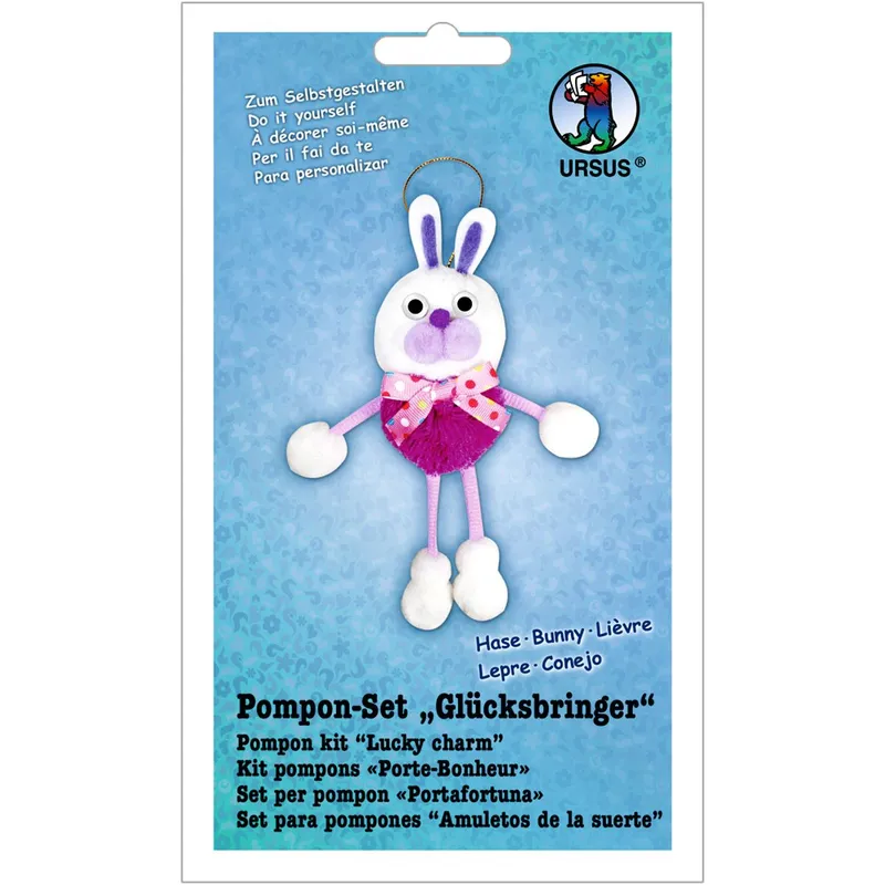 Pompon-Set "Glücksbringer" Hase