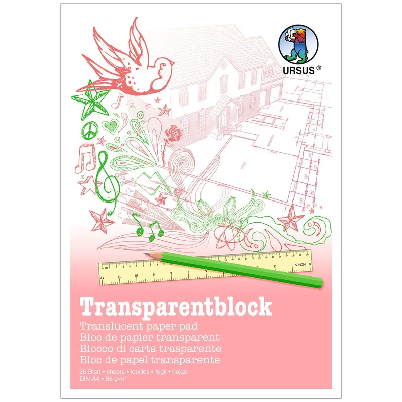 Transparentblock - 25 Blatt