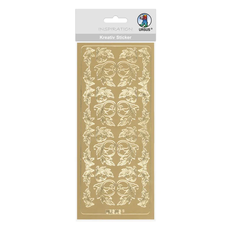 Kreativ Sticker "Ecken Barock" gold