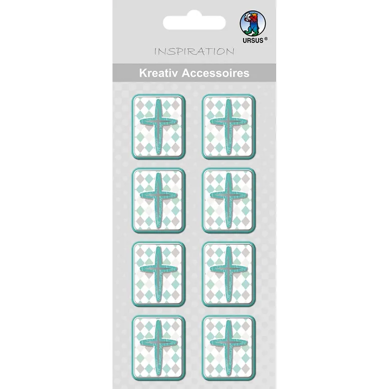 Kreativ Accessoires "Jesus aqua" Kreuz - Motiv 342