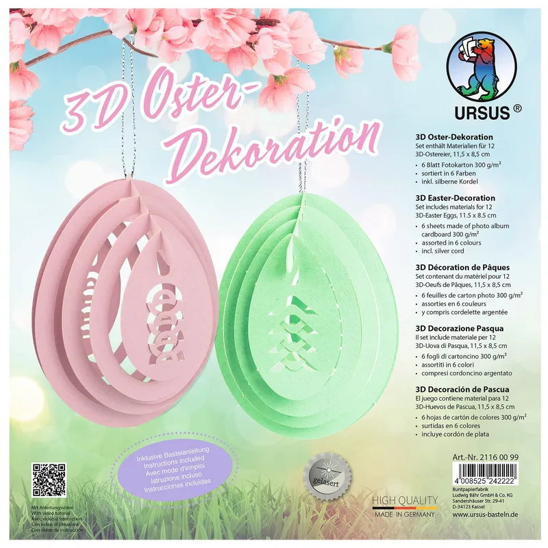 Bastelset 3D Oster-Dekoration