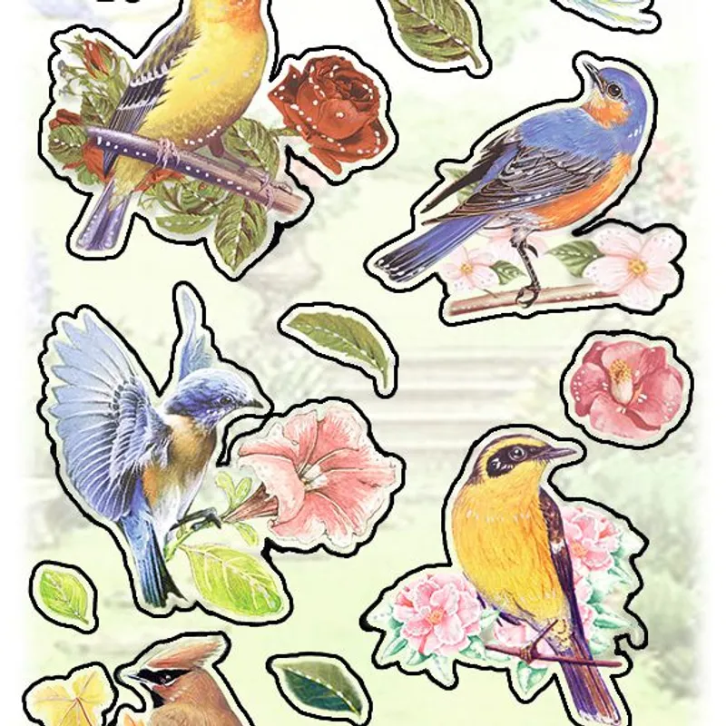 Pop-Up Sticker Rund um Jahr, 6 Sticker-Bögen mit verschiedenen Motiven sortiert, mit Folienveredelun