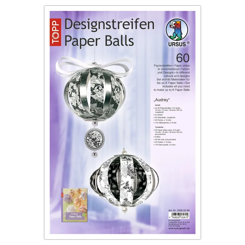 Designstreifen Paper Balls "Audrey"