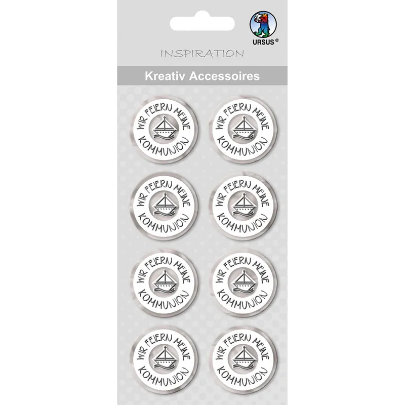 Kreativ Accessoires "Wir feiern meine Kommunion 2" silber