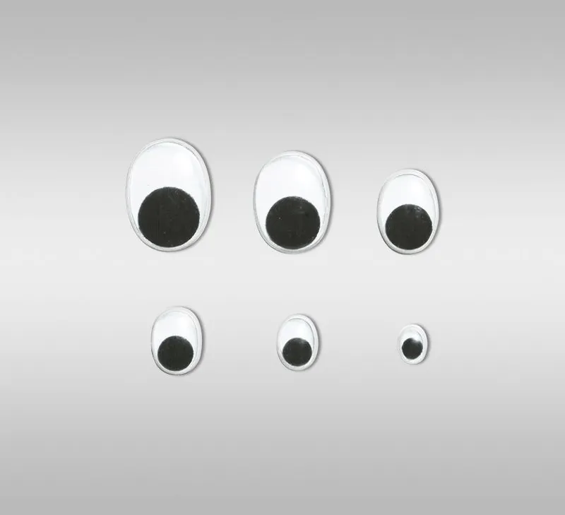 Wackelaugen oval 15 mm - 100 Stück