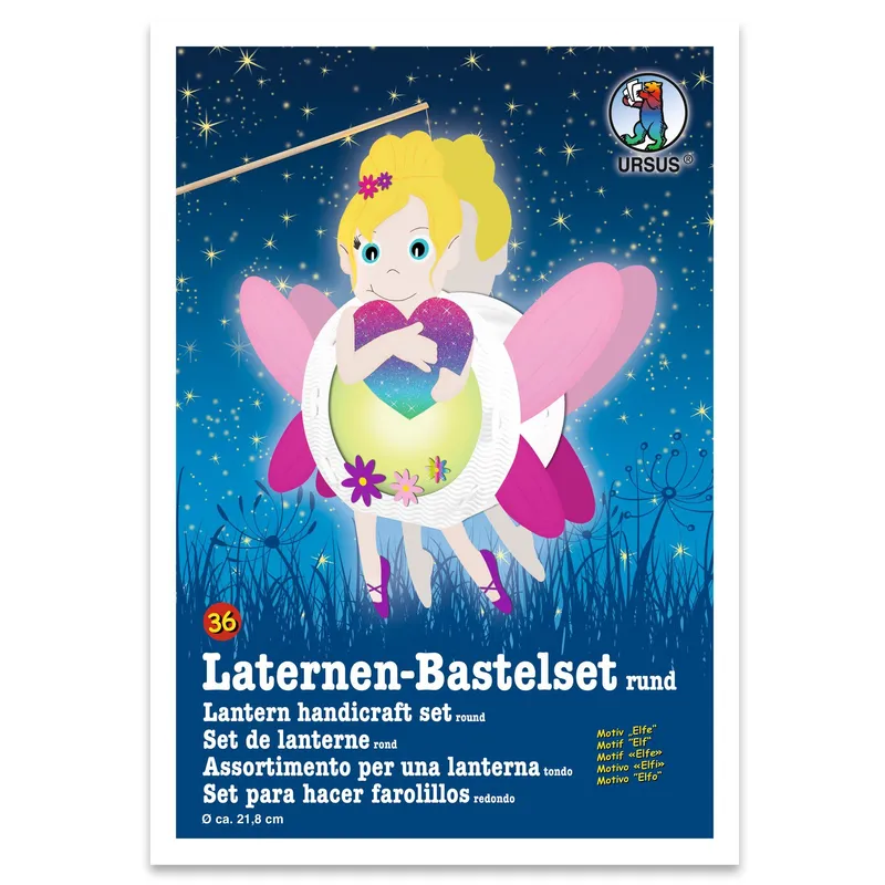 Laternen-Bastelset "Elfe" rund 36