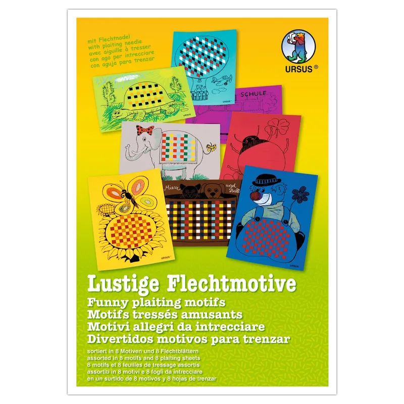 Lustige Flechtmotive, 8 Flechtblätter