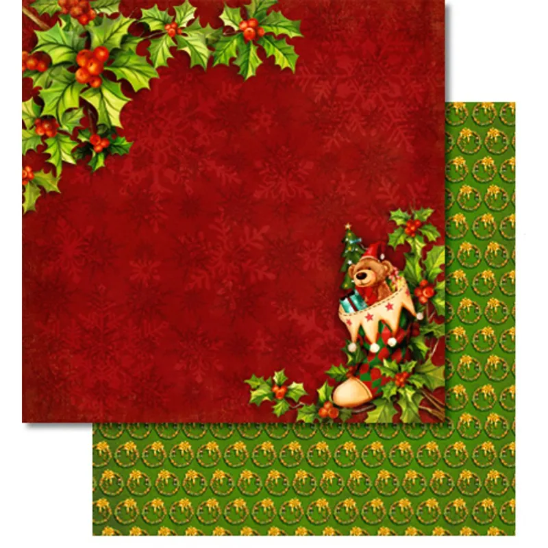 Scrapbooking Papier "Happy Christmas" - 25 Blatt