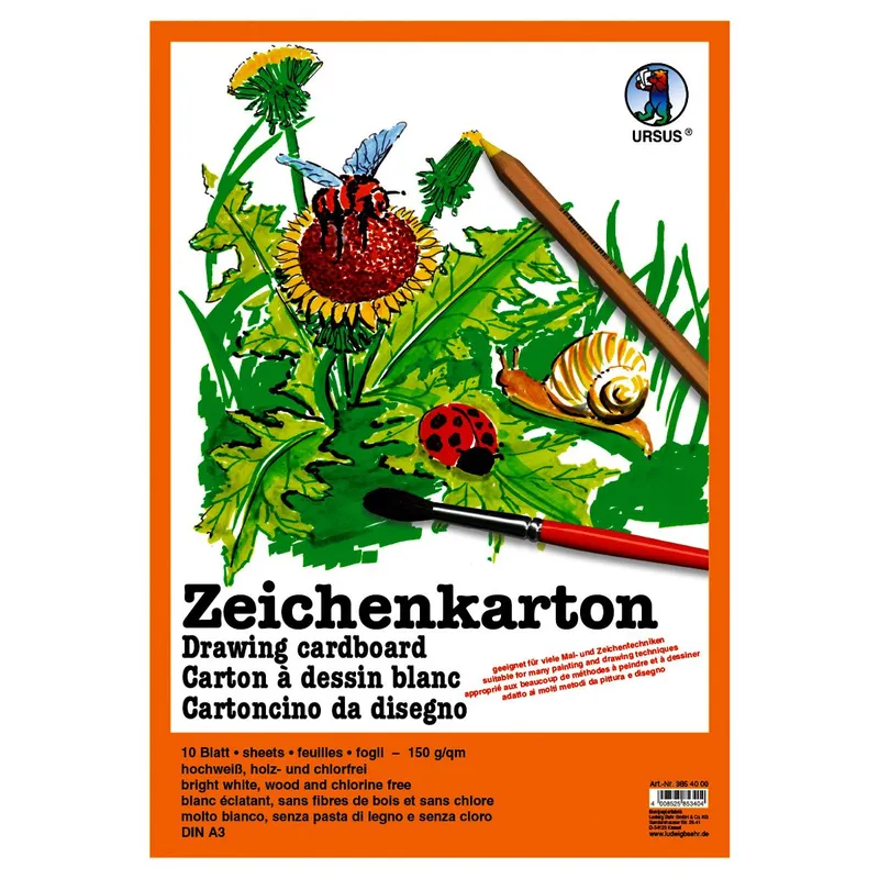 Zeichenkarton 150 g/qm DIN A3 - 10 Blatt