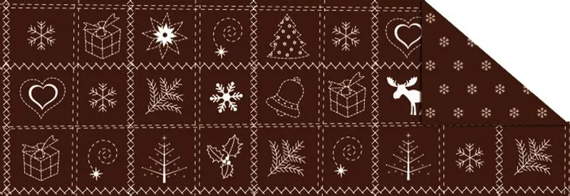 Scrapbooking Papier "Country Christmas" braun - 25 Blatt