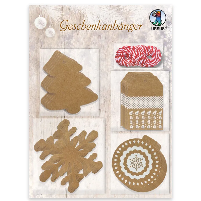 Geschenkanhänger Set 2 mit 4 Motiven