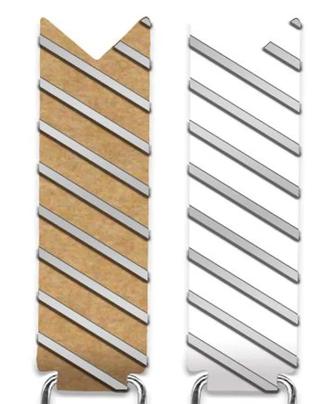 Paper Clips "Streifen" silber