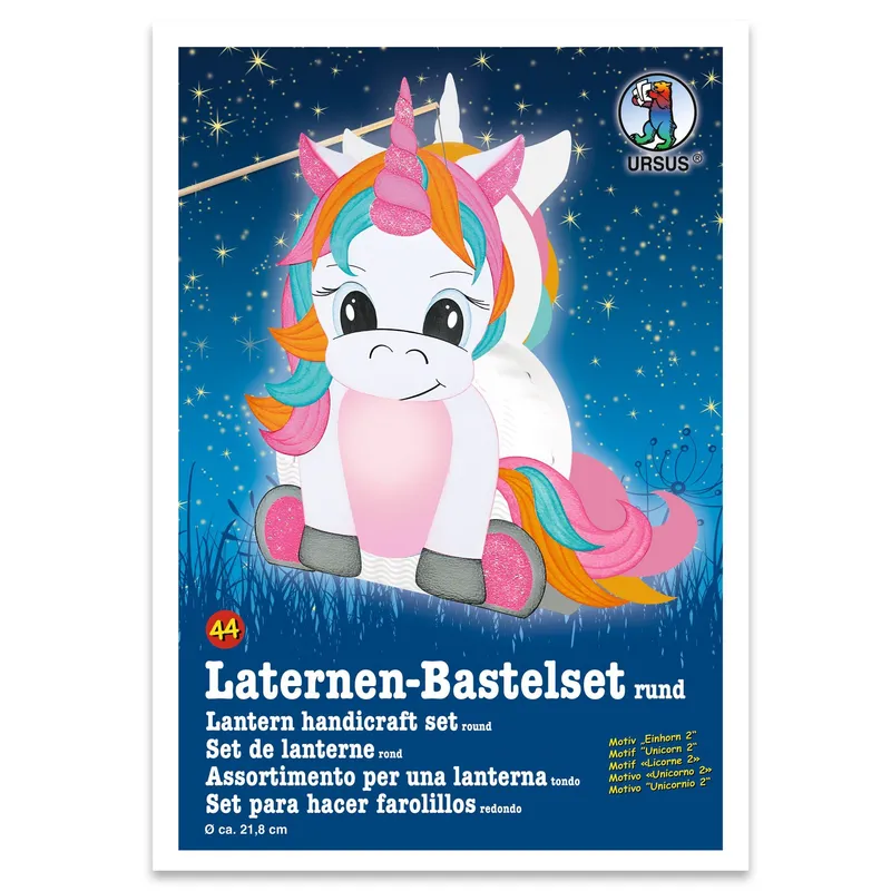 Laternen-Bastelset "Einhorn 2" rund 44