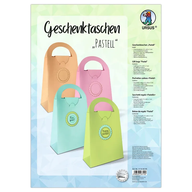 Geschenktaschen "Pastell"