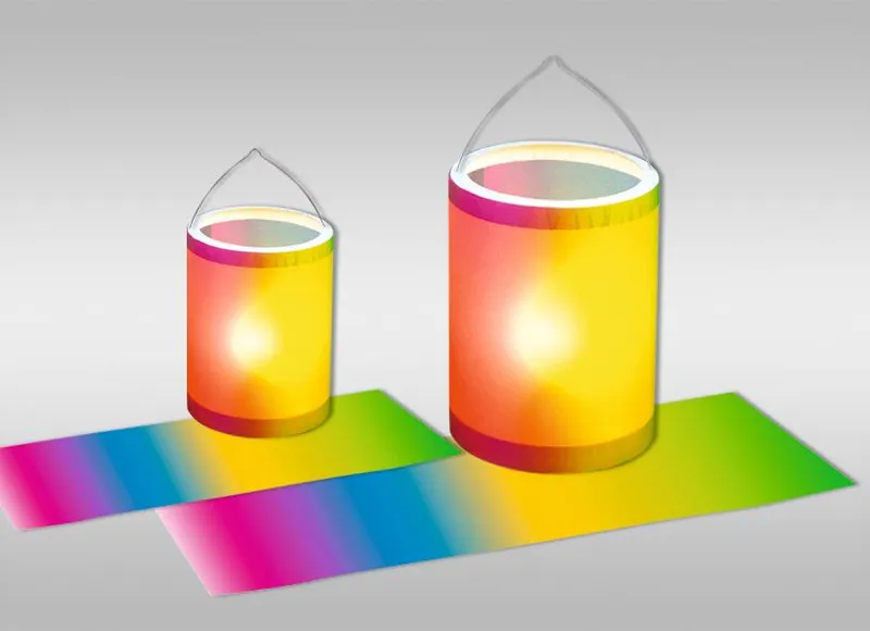 Laternenzuschnitte "Regenbogen" - 25 Blatt