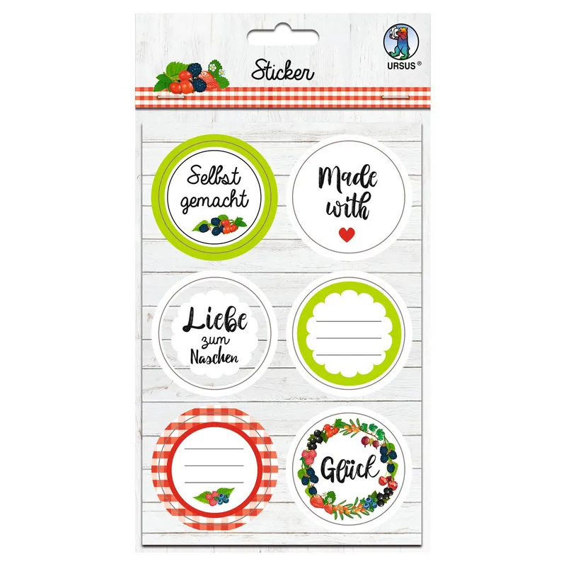 Sticker „Selbst gemacht“, 24 Stück, Ø 4,7cm
