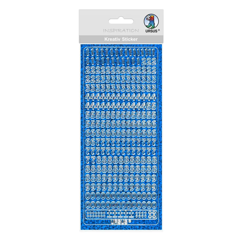 Hologramm Sticker "Zahlen 1" blau