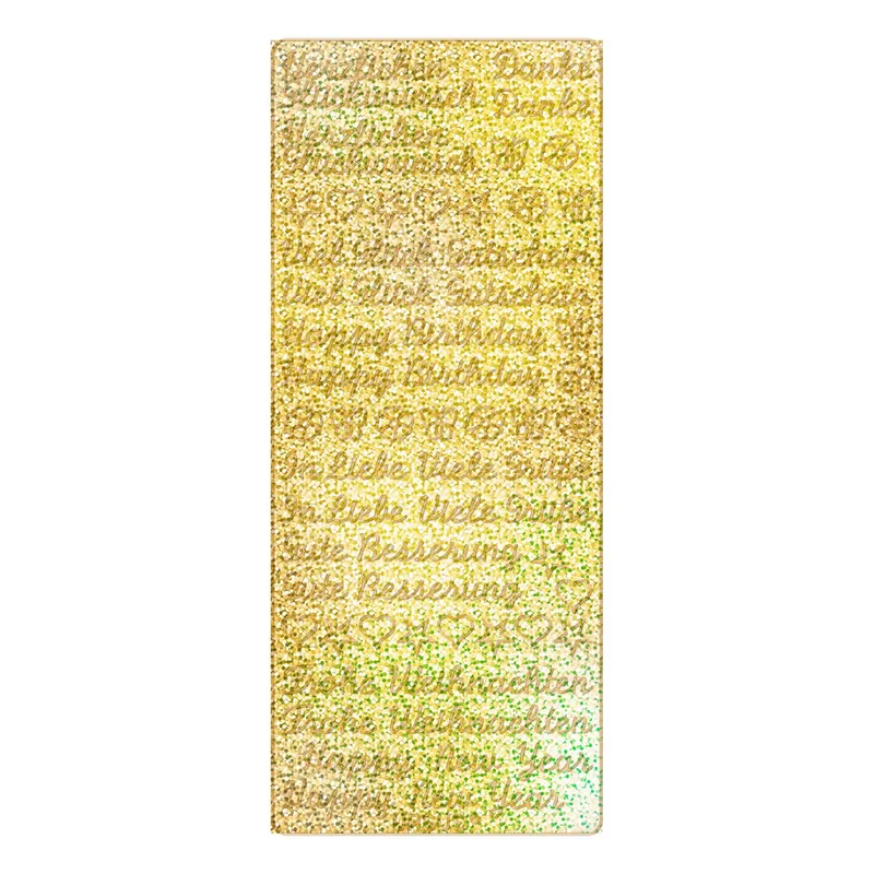 Hologramm Kreativ Sticker - 5 Stück gold