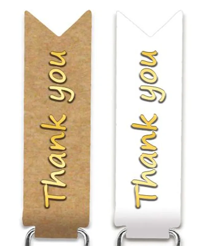 Paper Clips "Thank you" gold