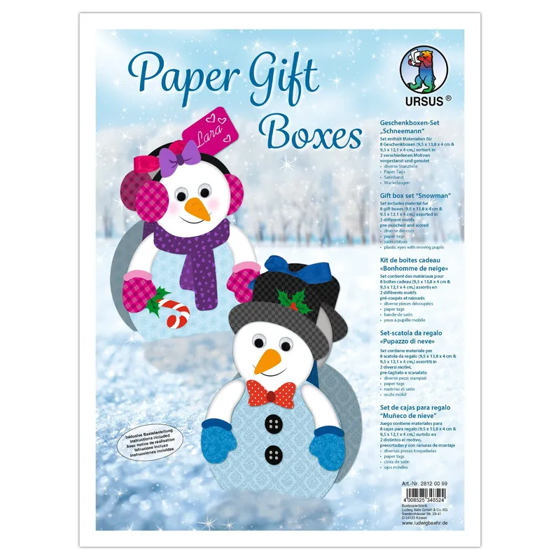 Paper Gift Boxes "Schneemann"