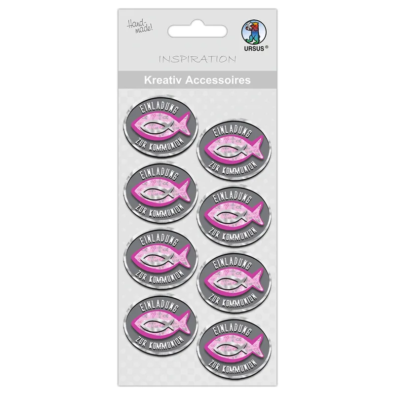 Kreativ Accessoires "Religion pink" Einladung zur Kommunion - Motiv 349F