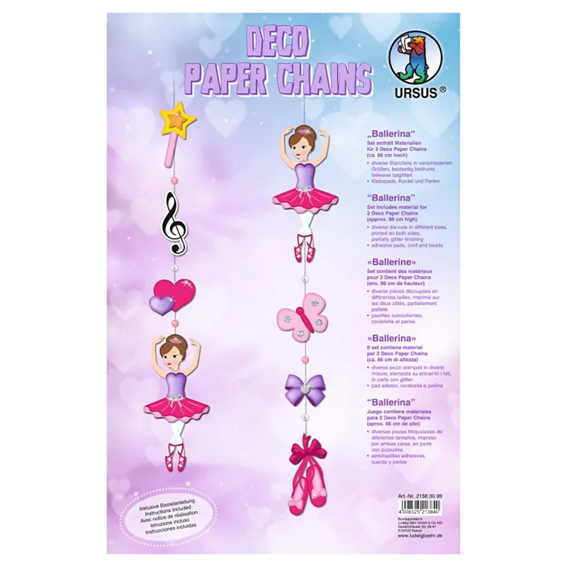 Hängedekoration für Kinder "Ballerina", ca. 83 cm