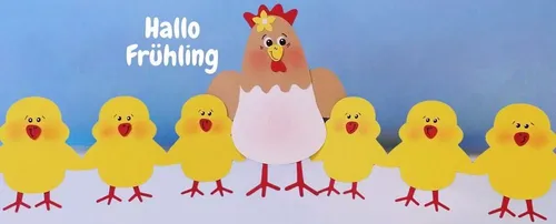 Bordüre Familie Huhn