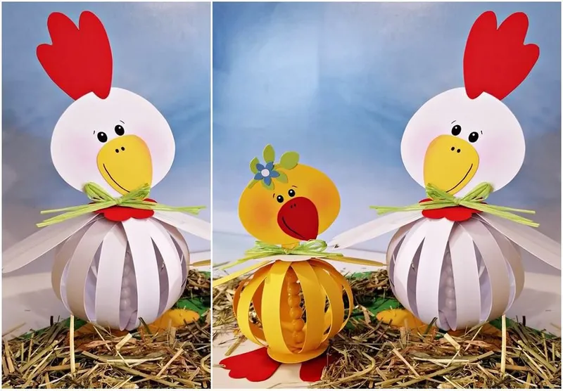 Hohn mit Küken als Paperballs