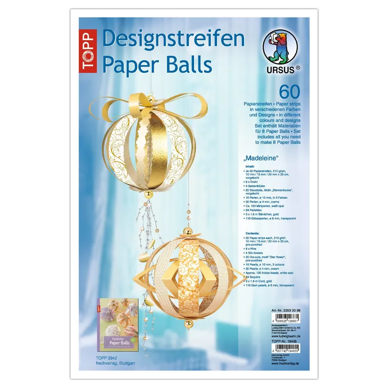 Designstreifen Paper Balls "Madeleine"