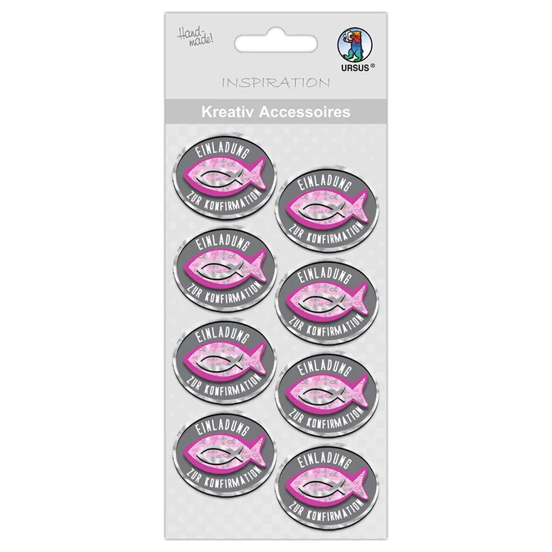 Kreativ Accessoires "Religion pink" Einladung zur Konfirmation - Motiv 348F