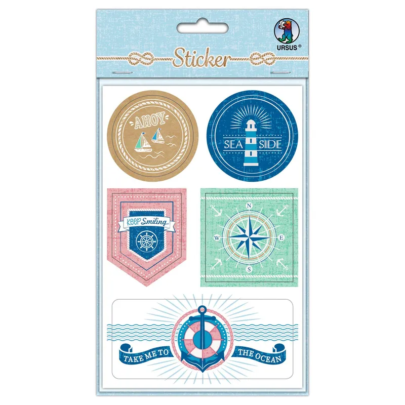 24 Sticker Maritim-Motiven