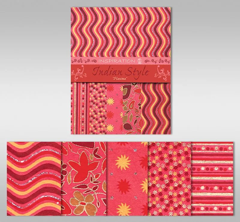 Indian Style "Hanima" 50 x 70 cm - 10 Bogen sortiert