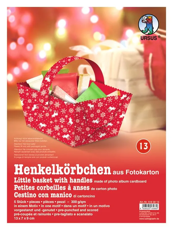 Henkelkörbchen "Jule" rot
