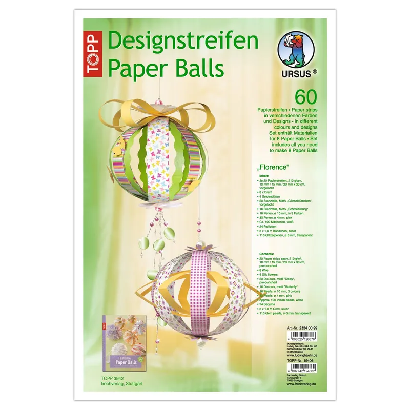 Designstreifen Paper Balls "Florence"