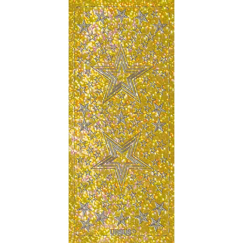 Hologramm Sticker "Sterne 4" gold
