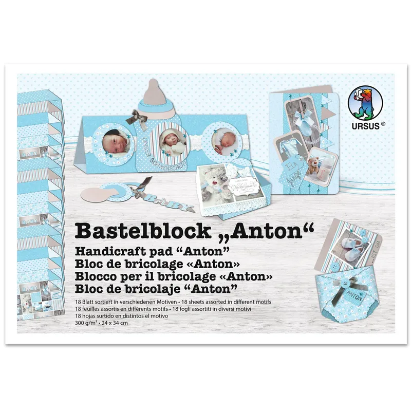 Bastelblock "Baby Anton" 24 x 34 cm