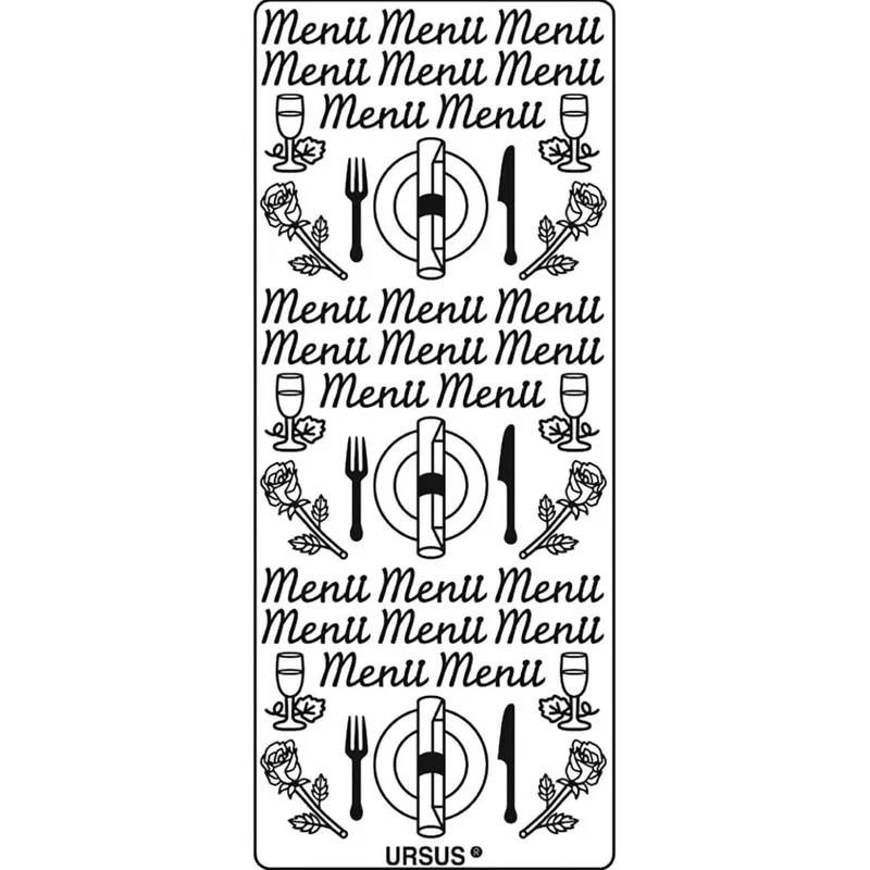 Kreativ Sticker "Menü" gold