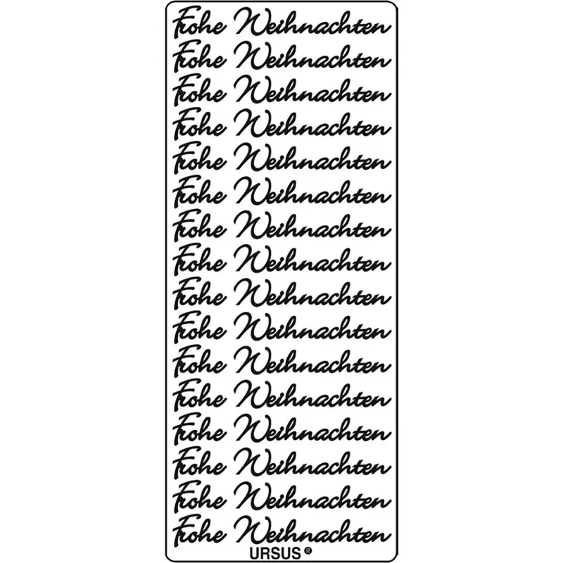 Kreativ Sticker "Frohe Weihnachten" gold